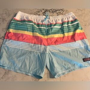 New Vineyard Vines Chappy Boca Bay Stripe Men’s Swim Trunks Shorts Size XXL